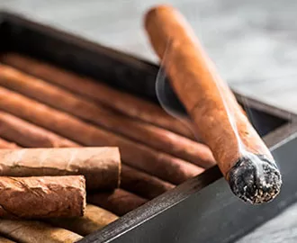 Fine cigars in a box